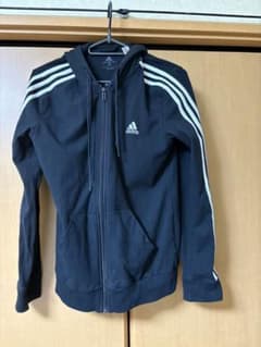adidas ブラックパーカー Sサイズ 3本ラインのサムネイル