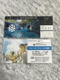 ネスタリゾート神戸　ウォーターフォート入場券 ✴︎日帰り入浴優待割引券付き✴︎のサムネイル