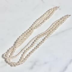 3連プラパール ネックレス アクセサリーパーツ ビーズ