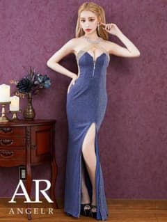 AR ANGELR ネイビー スリットドレス - メルカリ