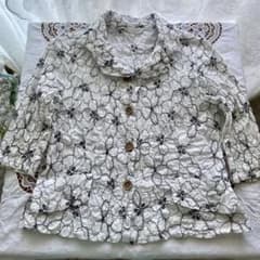 MIYACO 花刺繍　五分袖シャツジャケットのサムネイル