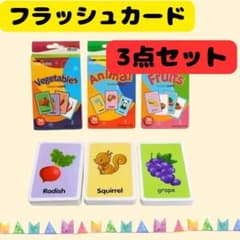 英語フラッシュカード 英単語知育 英語学習単語カード 幼児教育 カラフルのサムネイル