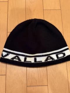 VALLADニット帽 ビーニー ブラック ホワイトのサムネイル