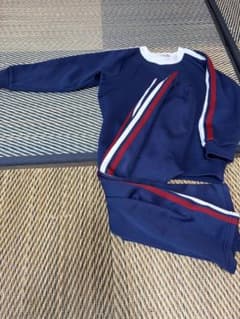 体操服 上下セット 120サイズ ネイビー　がんばりっ子のサムネイル