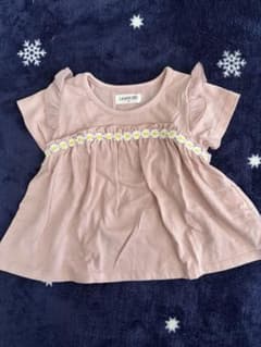 La petit lily フリル付きピンクTシャツのサムネイル