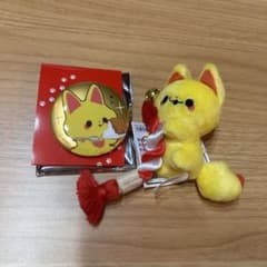 かみさまキツネとサラリーマン ぬいぐるみマスコット おまいり キン 缶バッジ