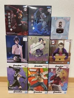 チェンソーマン レゼ篇、鬼滅の刃 フィギュア まとめ売り 9点セット