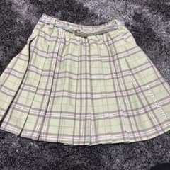 h+p school チェック柄 プリーツスカート ベルト付き