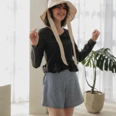 レディース セパレート水着 ブラック ギンガムチェックのサムネイル