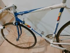 Panasonic  パナソニック クロモリフレーム  ヴィンテージ自転車　1991年頃　 Panasonicクロモリ レーシングカラー ビンテージ 1991年-1992年 - メルカリ