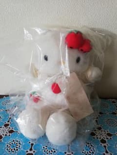 1998 ハローキティ いちごドレス ぬいぐるみ ストロベリーキティ 平成