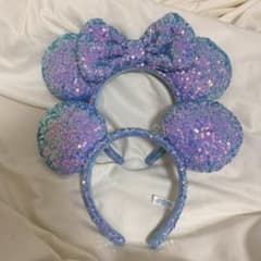 ディズニー カチューシャ スパンコール ブルー 25周年のサムネイル