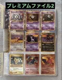 旧裏 極上美品 ブラッキー リザードン プレミアムファイル2 ピチュー