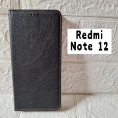 Redmi Note 12 스마트폰 케이스 수첩형 블랙 스탠드 기능 커버