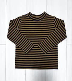 UNIQLO ストライプ 長袖Tシャツ カットソー トップス　ハイネック　100のサムネイル