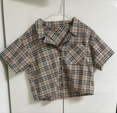 RETRO GIRL 半袖チェックシャツ/クロップド丈のサムネイル