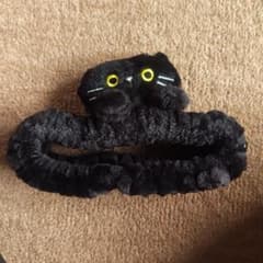 黒猫デザイン ヘアバンド 洗顔用のサムネイル