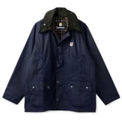 MAISON KITSUNE × Barbour ワックスジャケット ネイビー - メルカリ
