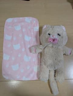 【動作確認済】だっこして ネルン ふわふわねこちゃん ぬいぐるみ おしゃぶりのサムネイル