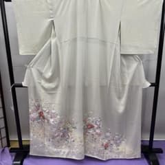 BY5398 加賀友禅 ライトグレー 色留袖 着物 正絹 結婚式 受賞式