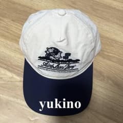 AIME Leon DORE 地球儀刺繍 ベースボールキャップホワイト/ネイビー