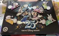 ディズニーランド　25周年　ピンバッジ　イヤーハット　セットのサムネイル