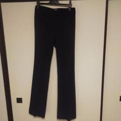 黒 フレアパンツ 前面ポケット付き