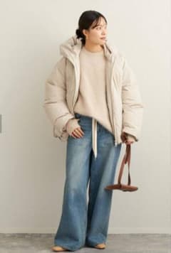 Plage☆HAKUU/ハクウ☆別注 ダウンジャケット/アイボリーベージュ