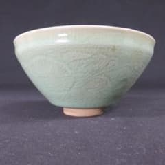 茶碗 在銘 青磁 草 花 抹茶碗 茶器 茶道具 茶の湯 お稽古 - メルカリ