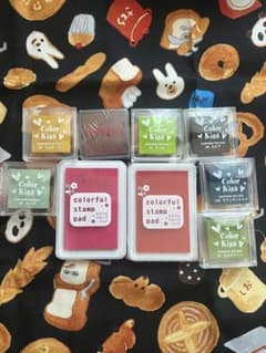カラフルスタンプパッド　9個セットのサムネイル