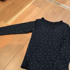 GU ヒートテック　カットソー ブラック 110cm