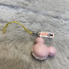 【未使用】ミッキーシェフ　スウィーツ　マカロン　ストラップ　チャーム　根付けのサムネイル