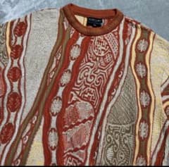 ［最終値下げ］COOGI 3Dニットセーター 暖色 オレンジ クージー XL 最終値下げ］COOGI 3Dニットセーター 暖色 オレンジ クージー XL