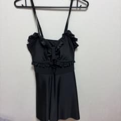 フリルデザイン ワンピース水着 ブラックのサムネイル