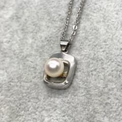 アコヤ真珠 本真珠ネックレス パール SILVER刻印 珠6.3mm - メルカリ