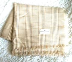 PIERRE BALMAIN チェック柄ストール　ミルクティーベージュ