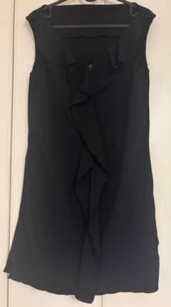 LANVIN en Bleu ブラック フリル ノースリーブ ドレスのサムネイル