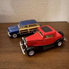 クラシックカー ミニカー 2台セット　ヴィンテージカーのサムネイル