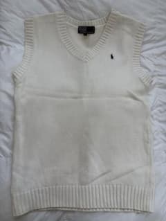 Polo by Ralph Lauren Vネック ニットベスト ホワイト Lのサムネイル