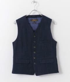 【値下げ】FREEMANS SPORTING CLUB インディゴ刺し子ベストのサムネイル