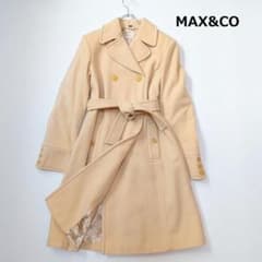 MAX&CO. マックスアンドベルテッドコート ダブル ロング オレンジ