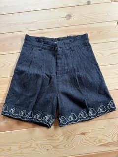 Né-net ネイビー 刺繍 ハーフパンツのサムネイル