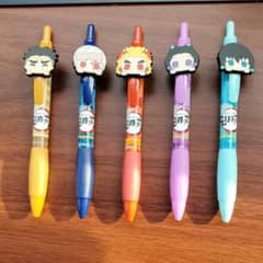 鬼滅の刃　５本セット　ラバーマスコットボールペンのサムネイル