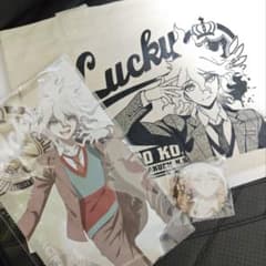 ダンガンロンパ狛枝凪斗 幸運セット 缶バッジ ミニトート クリーナー