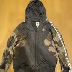 adidas カモフラージュ ナイロンジャケット XL - メルカリ