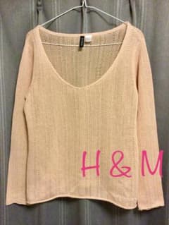 【送料込】H & M  ピンクセーター 薄手ニット / 165/88Aのサムネイル