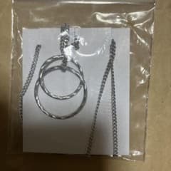 ダブルサークル ネックレス シルバーカラーのサムネイル