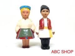 【 ABC-HT-007 】可愛いレトロなロシア民族衣装人形のサムネイル