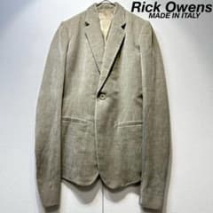 希少 リックオウエンス 上質 ベロア ニット ドッキング テーラード