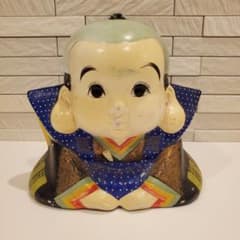 昭和レトロ】福助人形 陶器製 童子・貯金箱 置物 アンティーク 骨董